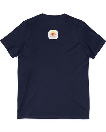 "Happy Valentine's Day" Unisex Jersey Short Sleeve V-Neck Tee