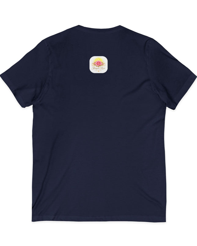 "Happy Valentine's Day" Unisex Jersey Short Sleeve V-Neck Tee