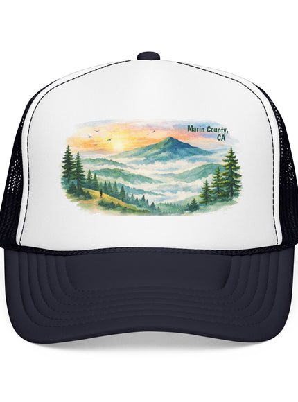 "Marin County, Where the Hills Meet the Sky" Foam Trucker Hat