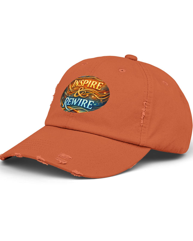 "Inspire and Rewire" Unisex Distressed Cap