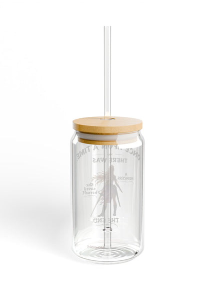 "She Saved Herself" Sipper Glass, 16oz