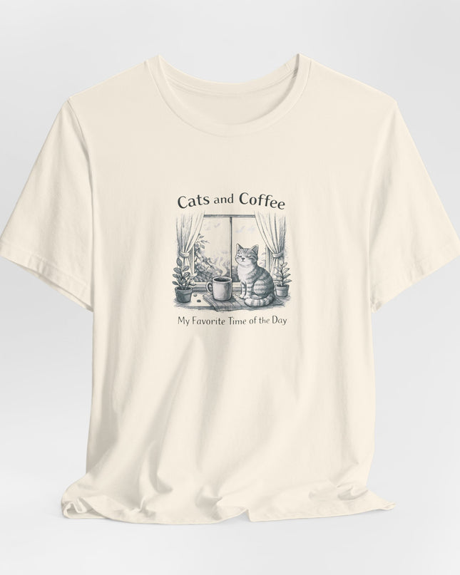 "Cats and Coffee" Unisex Jersey Short Sleeve Tee