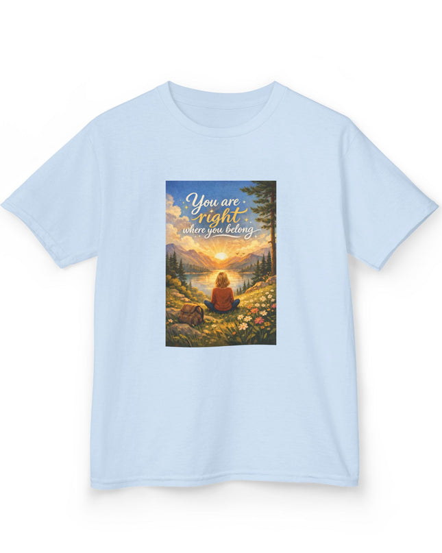 "You Are Right Where You Belong" Kids Heavy Cotton Tee