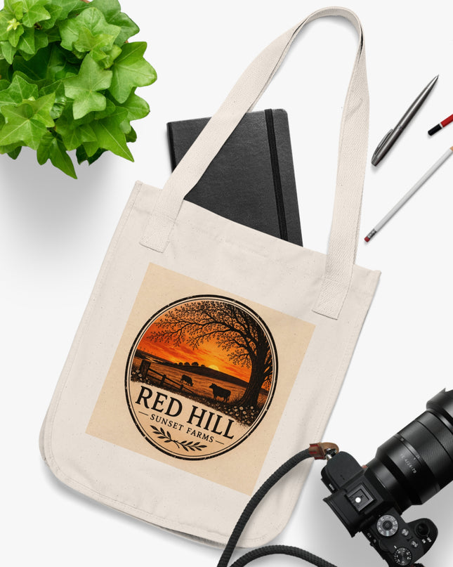 "Red Hill Sunset Farms Organic Canvas Tote Bag