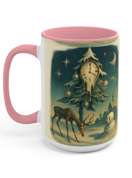 "Classic Christmas Scene (Salvador Dali Style)"  Accent Mug