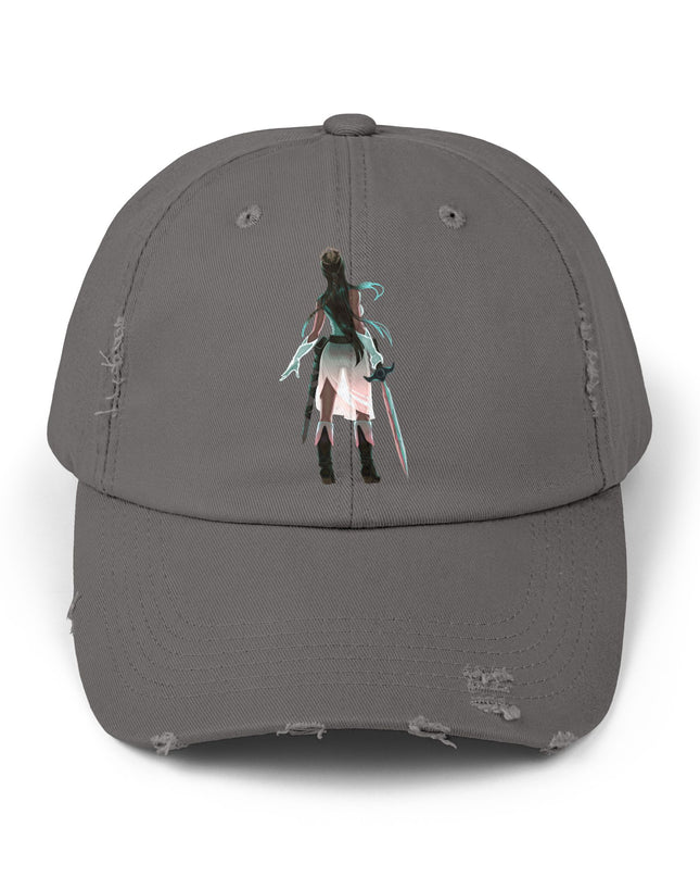 "Female warrior" Unisex Distressed Cap