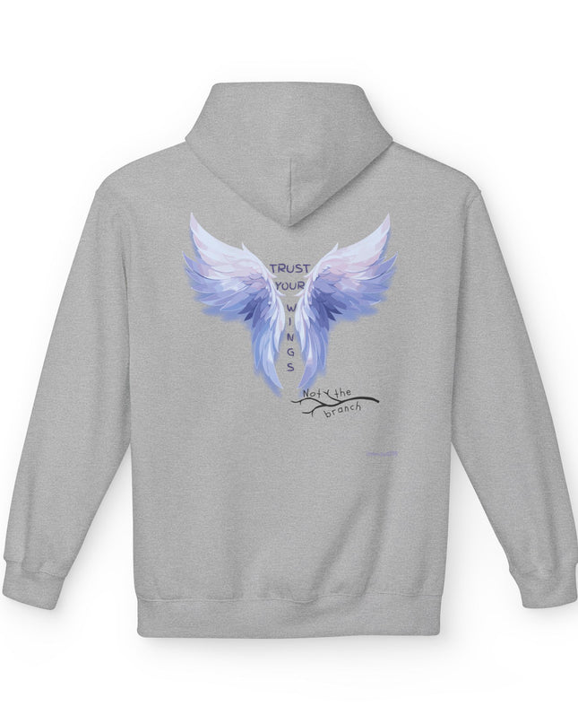 "Trust your Wings, Not the Branch" Unisex Midweight Softstyle Fleece Hoodie