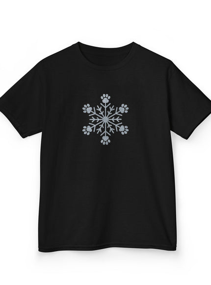 "Snowflake with Paws" Kids Heavy Cotton Tee