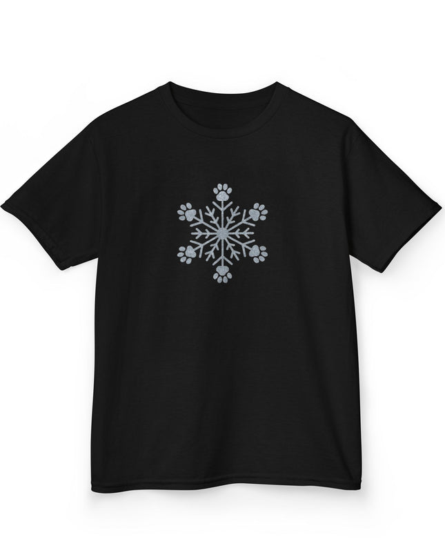 "Snowflake with Paws" Kids Heavy Cotton Tee