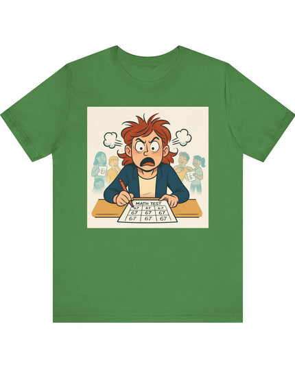 "67 with an Angry Math Teacher" - Unisex Jersey Short Sleeve Tee