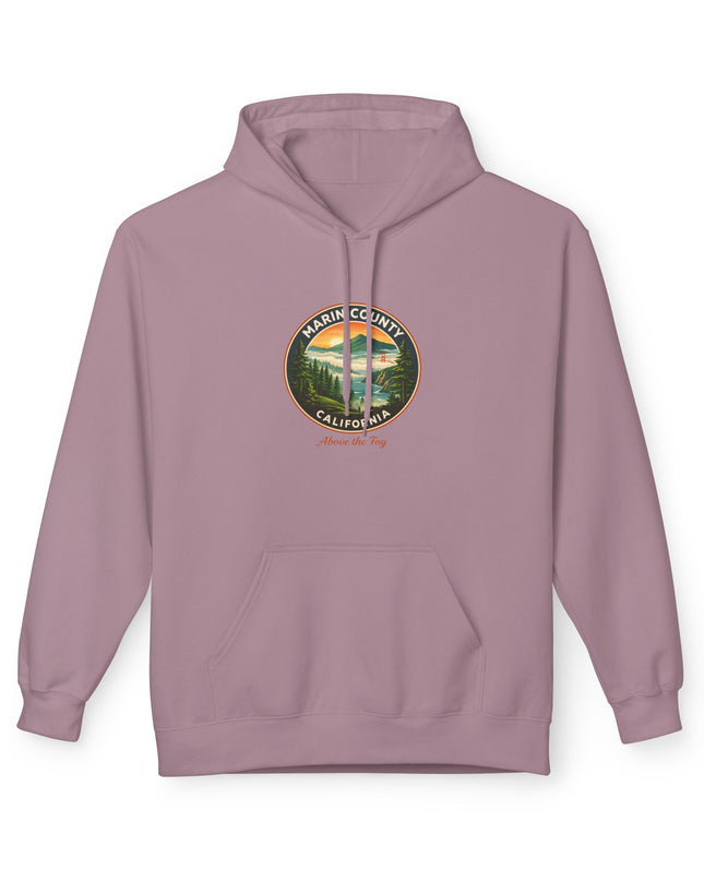 "Marin County, Above the Fog" Unisex Midweight Softstyle Fleece Hoodie