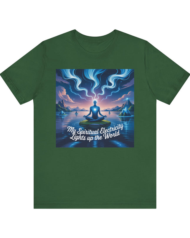 "My spiritual electricity lights up the world" Unisex Jersey Short Sleeve Tee