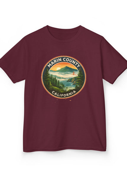 "Marin County, Above the Fog - no text" Kids Heavy Cotton Tee