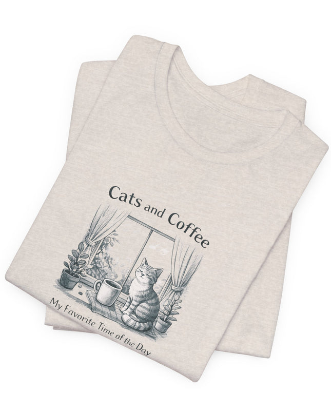 "Cats and Coffee" Unisex Jersey Short Sleeve Tee