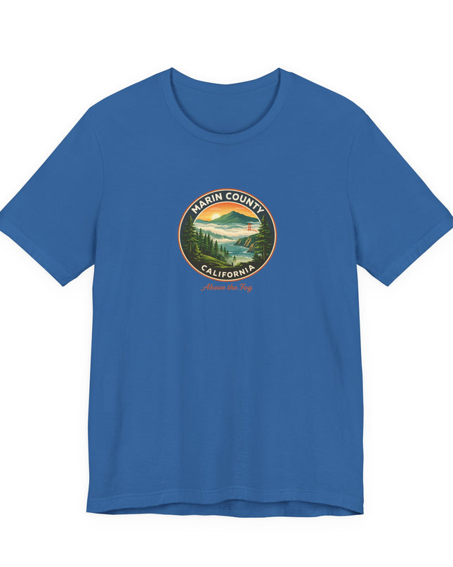 "Marin County, Above the Fog" Unisex Jersey Short Sleeve Tee