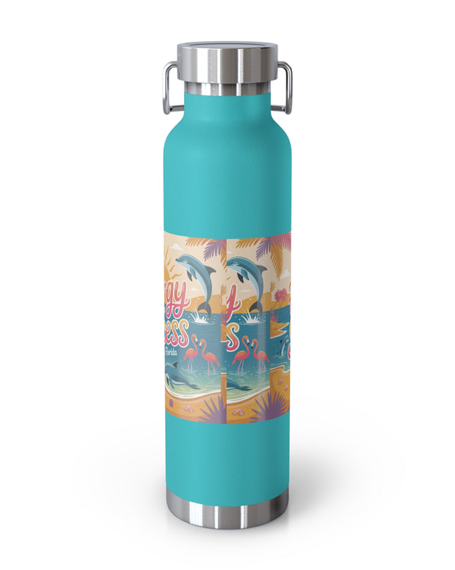 "February in Florida, Energy for Success" Copper Vacuum Insulated Bottle, 22oz