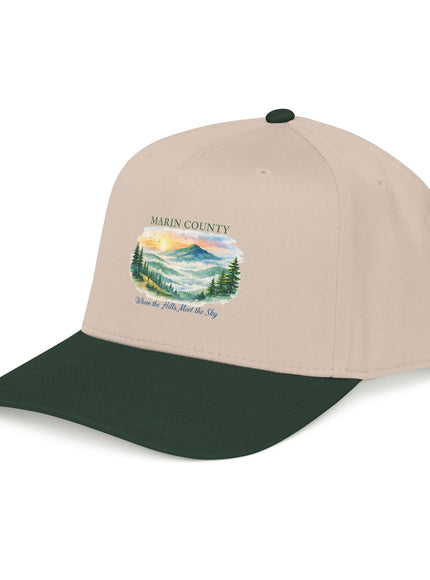 "Marin County, Where the Hills Meet the Sky" Mid Profile Baseball Cap