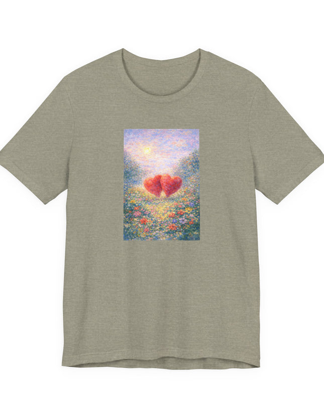 "Valentine's Day - Monet Style" Unisex Jersey Short Sleeve Tee