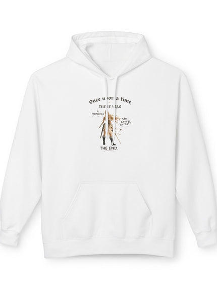 "She Saved Herself V1" (Ink both sides) Unisex Midweight Softstyle Fleece Hoodie