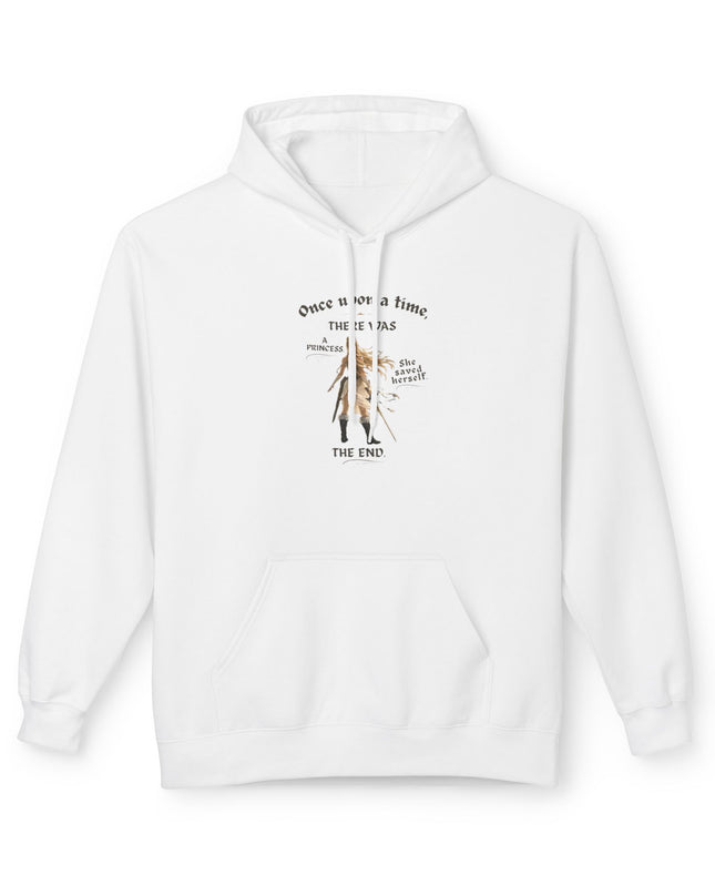 "She Saved Herself" (Ink both sides) Unisex Midweight Softstyle Fleece Hoodie