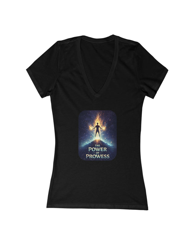"The Power of Prowess" Women's Jersey Short Sleeve Deep V-Neck Tee