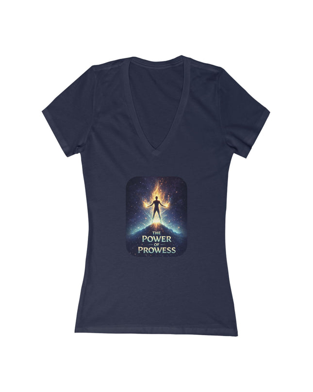 "The Power of Prowess" Women's Jersey Short Sleeve Deep V-Neck Tee
