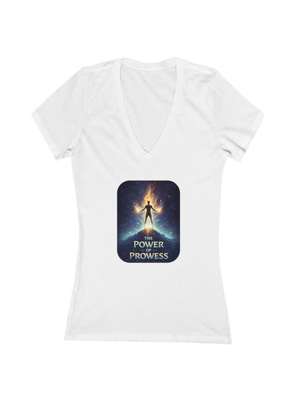 "The Power of Prowess" Women's Jersey Short Sleeve Deep V-Neck Tee