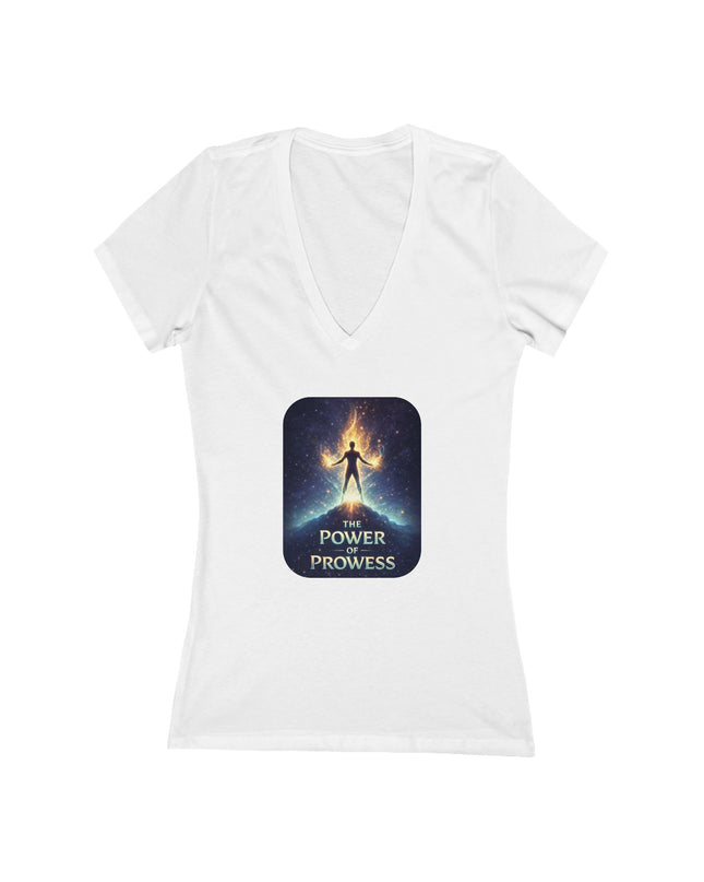 "The Power of Prowess" Women's Jersey Short Sleeve Deep V-Neck Tee