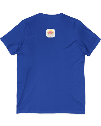 "Happy Valentine's Day" Unisex Jersey Short Sleeve V-Neck Tee