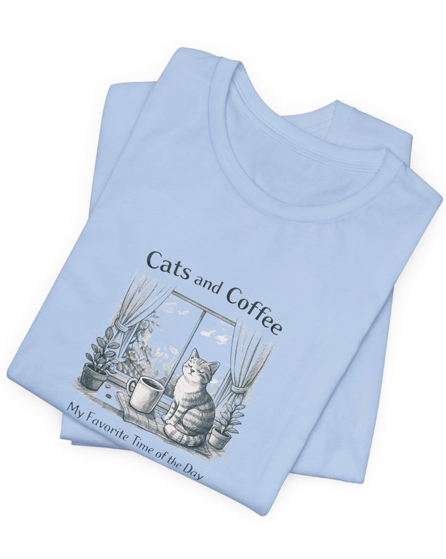 "Cats and Coffee" Unisex Jersey Short Sleeve Tee