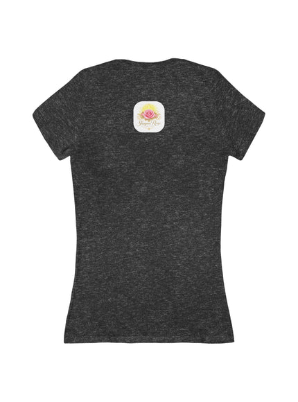 "Rose Fairy" Women's Jersey Short Sleeve Deep V-Neck Tee