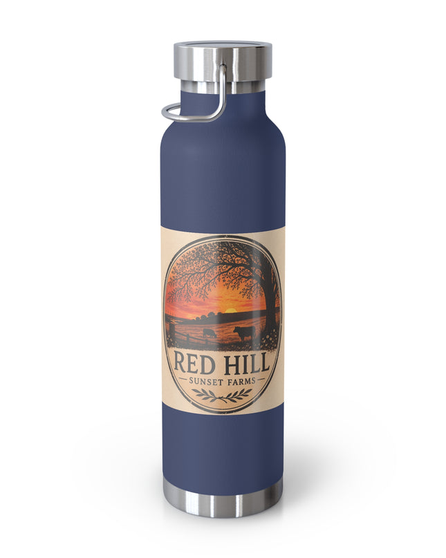 "Red Hill Sunset Farms" Copper Vacuum Insulated Bottle, 22oz