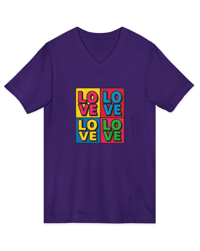 "Love, (Andy Warhol style)" Ladies' V-Neck T-Shirt