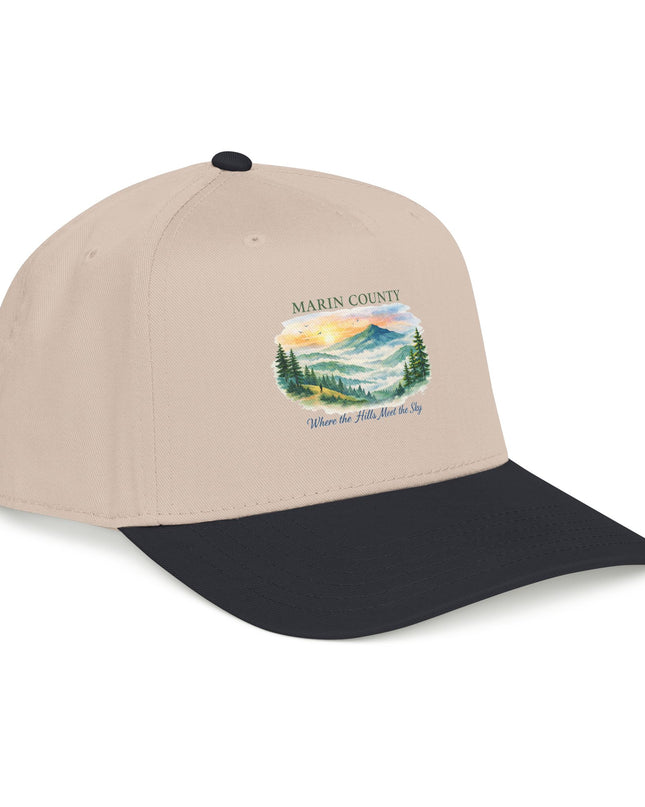 "Marin County, Where the Hills Meet the Sky" Mid Profile Baseball Cap
