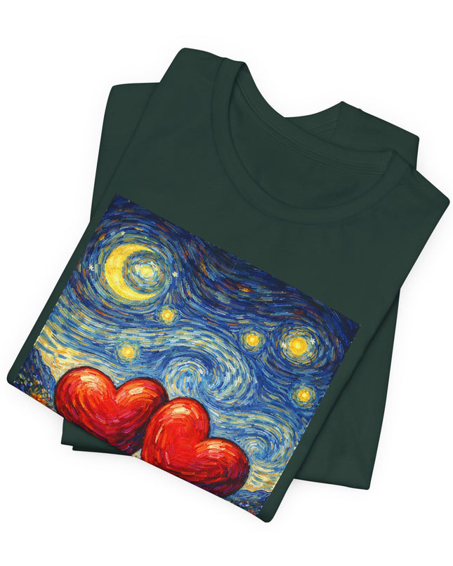 "Valentine's Day - Vincent Van Gogh Style" Unisex Jersey Short Sleeve Tee