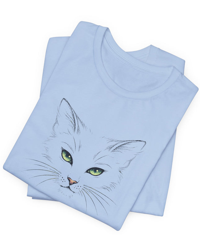 "Cat Face Sketch" Unisex Jersey Short Sleeve Tee