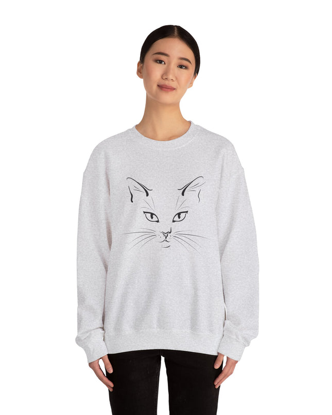 "Cat Face Sketch" Unisex Adult Sweatshirt