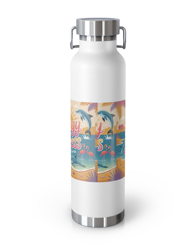 "February in Florida, Energy for Success" Copper Vacuum Insulated Bottle, 22oz