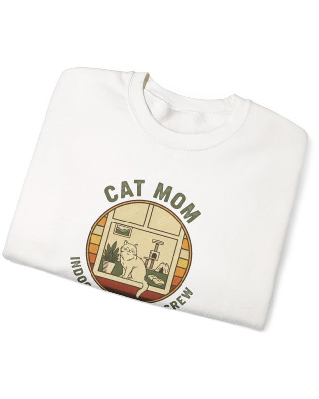 "Cat Mom Indoor Adventure Crew" Unisex Adult Sweatshirt