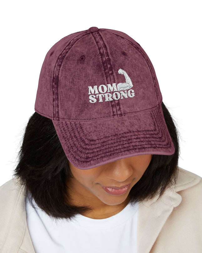 "Mom Strong" Vintage Cap (Embroidery)