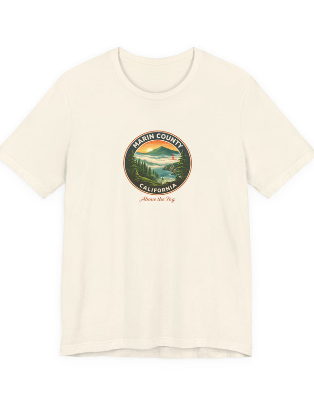 "Marin County, Above the Fog" Unisex Jersey Short Sleeve Tee