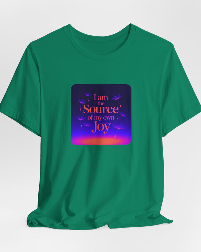 "I Am the Source of my Own Joy, (Energy for Success)" Women's and Men's Jersey Short Sleeve Tee