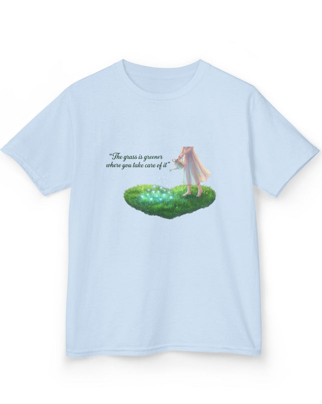 "The Grass is Greener Where You Take Care of It" Kids Heavy Cotton Tee