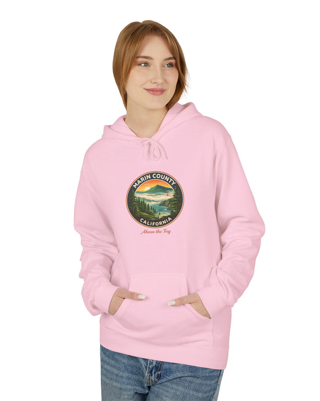 "Marin County, Above the Fog" Unisex Midweight Softstyle Fleece Hoodie