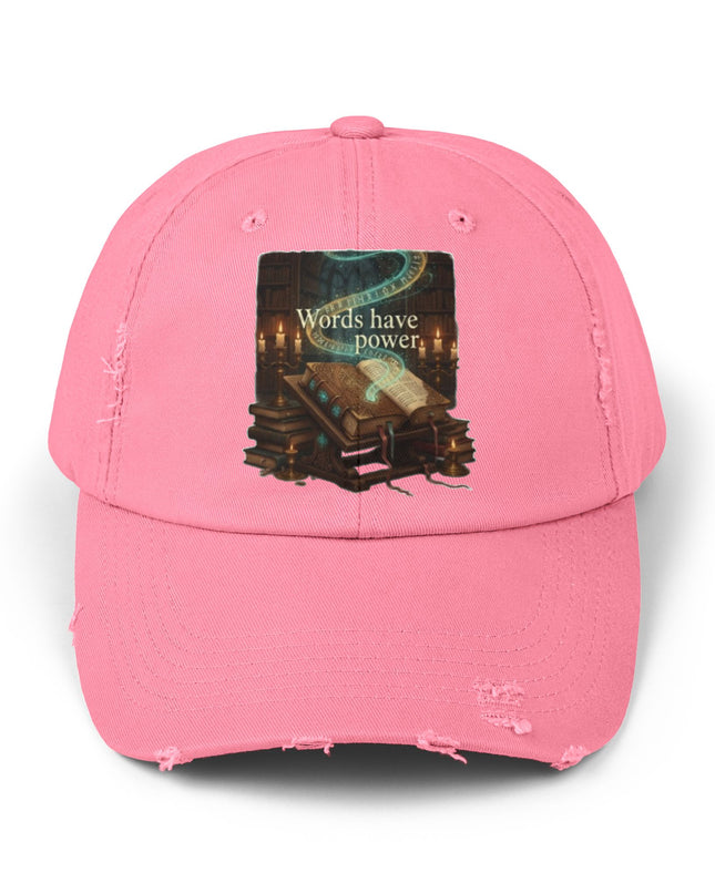 "Words Have Power" Unisex Distressed Cap