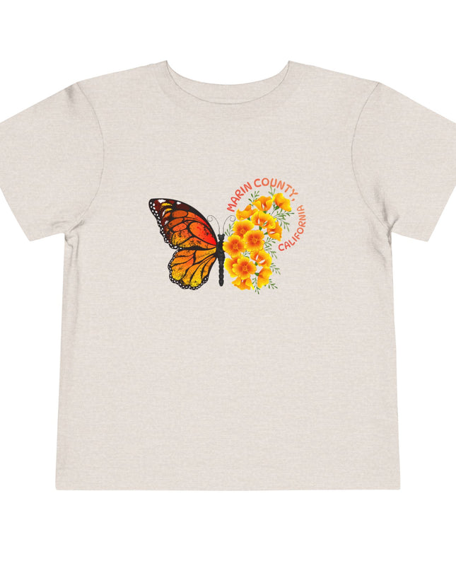 "Butterflies and Poppies Marin County, California" Toddler Short Sleeve Tee