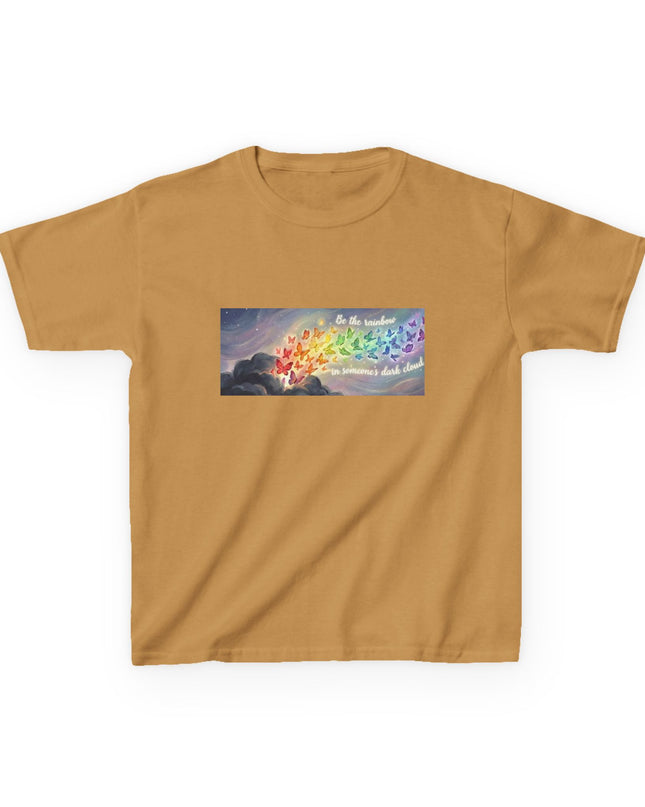 "Be the Rainbow in Someone's Dark Cloud" Kids Heavy Cotto Tee