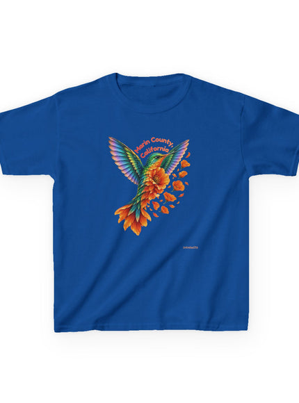 "Hummingbird and Poppies" Kids Heavy Cotton Tee