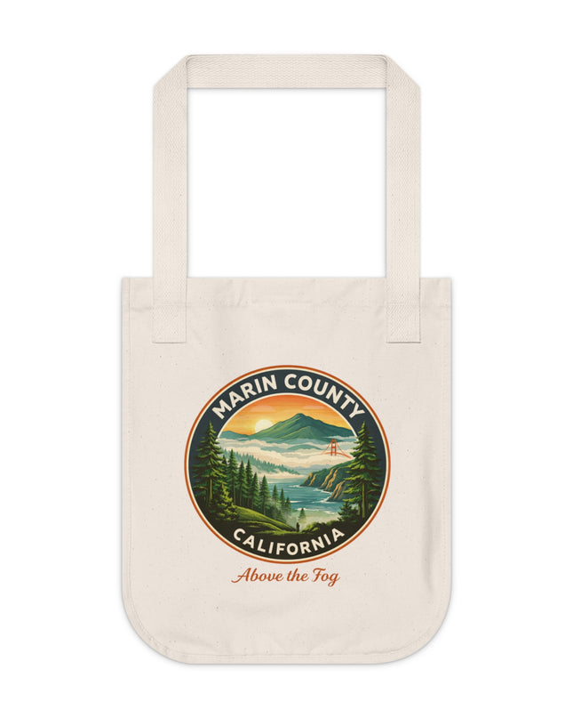 "Marin County, Above the Fog" Organic Canvas Tote Bag