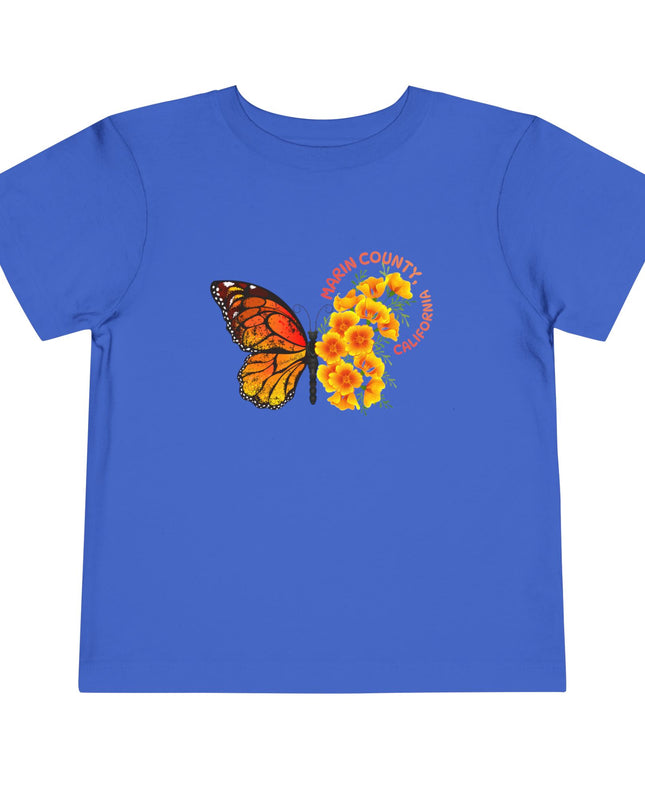 "Butterflies and Poppies Marin County, California" Toddler Short Sleeve Tee